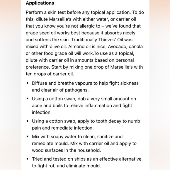 NWT Marseille’s Remedy Thieves Oil 30 ml - Picture 3 of 6